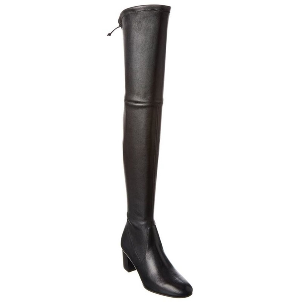NIB Stuart Weitzman GENNA 60 CITY BOOT Over The Knee Block Heel Black - Picture 5 of 14